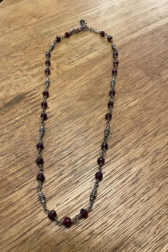 Silpada Garnet Necklace, 925 Sterling Silver, Designer Jewelry