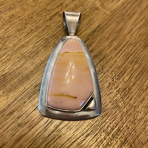 Vintage DRT Desert Rose Trading Jay King Sterling & Pink Stone Pendant Stunning Stone Mother&#39;s Birthday Gift Her Prom Collectible Jewelry