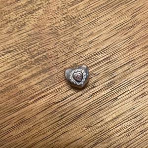 Vintage Pandora Heart Charm Sterling Silver 925 w/14K Bridal Wedding Mother Birthday Gift Her Christmas Collectible Designer Jewelry