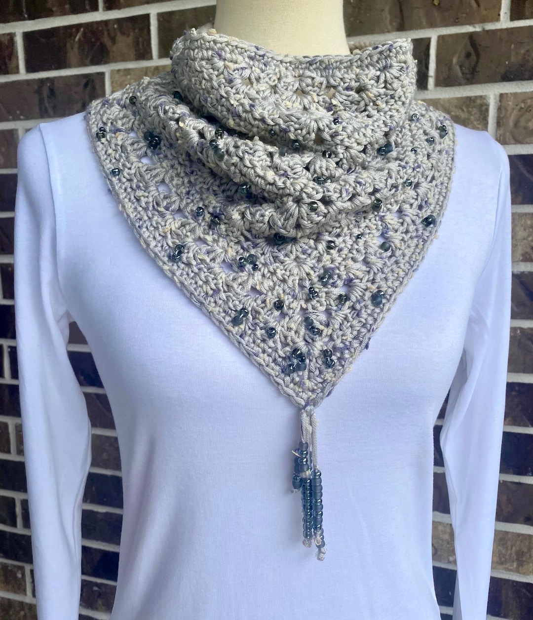 Small Lace Collar, Accessory Accent-color Grey With Rhinestones, Unique ...