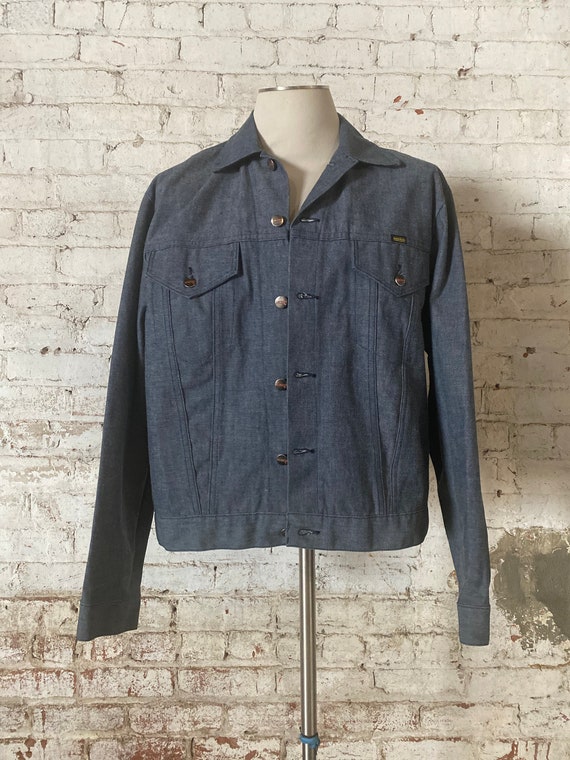 Vintage Maverick Blue Bell Denim Jacket Size 46 O… - image 7