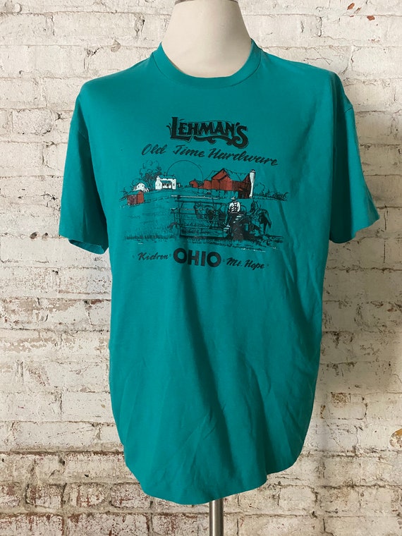 1990s Lehman’s Hardware Store T-Shirt Kidron Ohio… - image 1