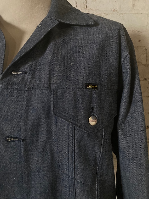 Vintage Maverick Blue Bell Denim Jacket Size 46 O… - image 2