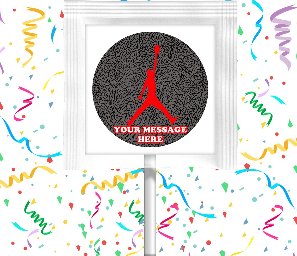 Air Jordan Party Favors Supplies Decorations Lollipops 12 Pcs Etsy