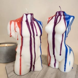 Bi Drizzle Torso Candle | Pride | Goddess
