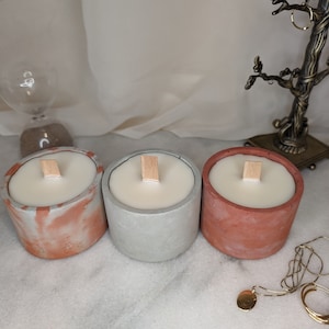 Small Handmade Concrete Candle