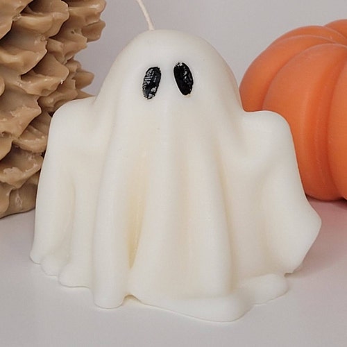 Votive Ghost Candle Halloween Ghost Decoration Cute Votive Etsy