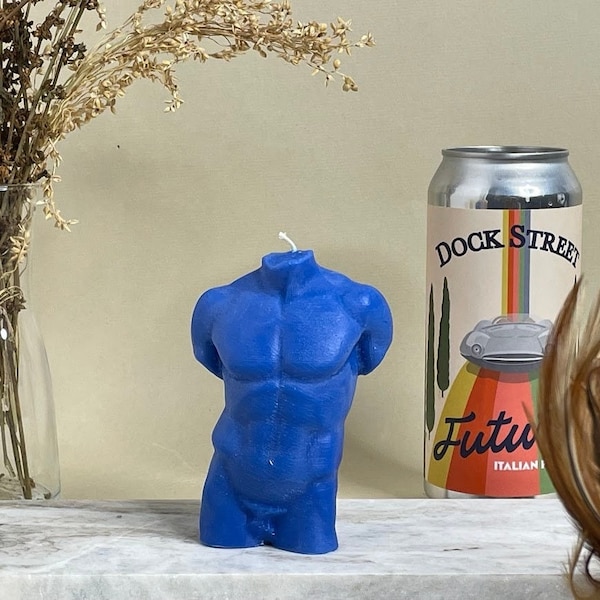 Male Torso Candle | Décor