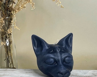 Third Eye Cat Candle | Halloween Decor | Gift