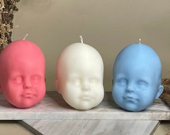 Doll Head Candle| Creepy | Spooky| halloween Decor | Gift