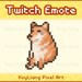 Twitch Emotes Meme, Cute Crying Dog, 8 Bit Pixel Emote, Instant Download Transparent PNG, For Gaming Streamer