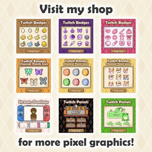 Twitch Panels Pack: Arcade Spiel Maschine, Retro Pixel Kunst Bild 5