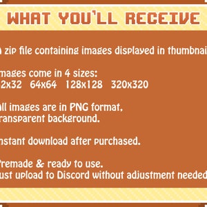 Discord Role Icons in Pixel Art Style, Cute Emoji Package, Money Icons