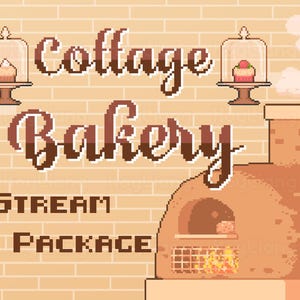 Twitch Stream Package with Overlays, Panels, Alerts and Stream Screens in Pixel Style - Twitch Graphics Bundle Download