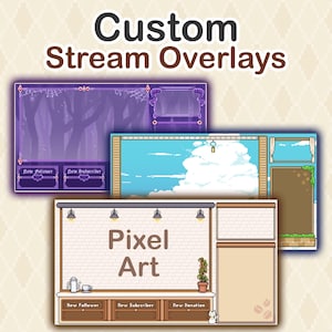 Superposiciones personalizadas para transmisiones: Recursos de arte pixelado para streamers