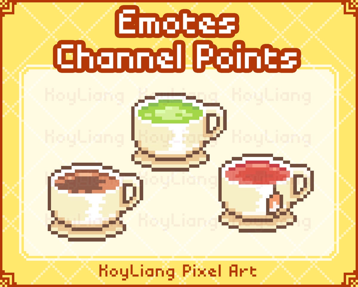 Pixel Coffee Emote Coffee Cup Twitch Emote Discord Emote 