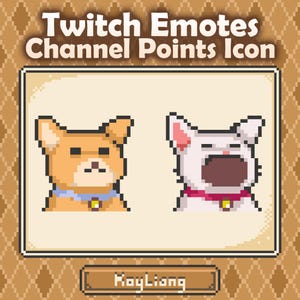 Animowane emotikony Twitch: Pixel Pop Kot i Pies, ikona punktów kanału