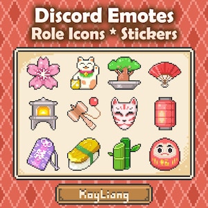 Iconos de roles de Discord: Colección de objetos japoneses