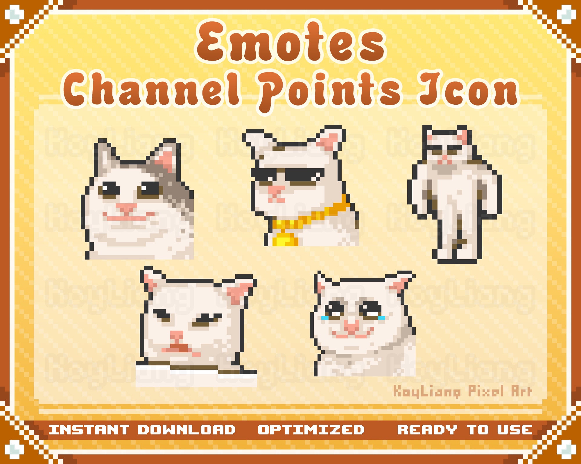 Pop Cat Animated Pixel Art Emote for Twitch, Discord &  | Ready to  use