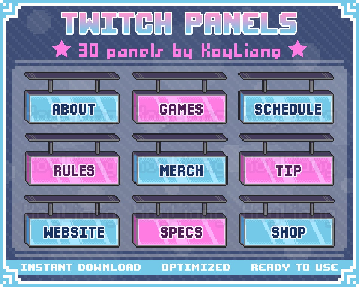 Cyberpunk Streamer Panels for Twitch Discord or (Instant Download