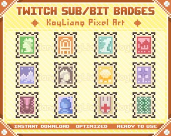 Pixel Twitch Badges For Streamer To Reward Subscriber And Etsy Canada