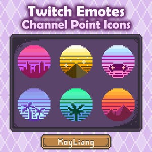 Emote Pixel Twitch: icone Synthwave e Retrowave