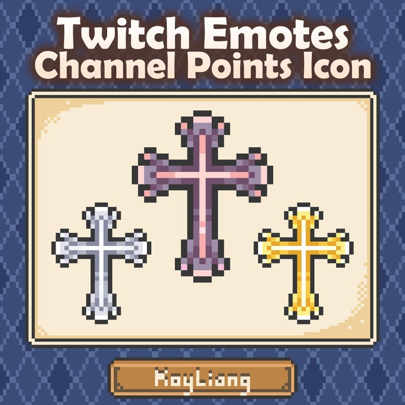 Twitch Emotes - Channel Points Icon, Religious Cross Symbol - Etsy ...