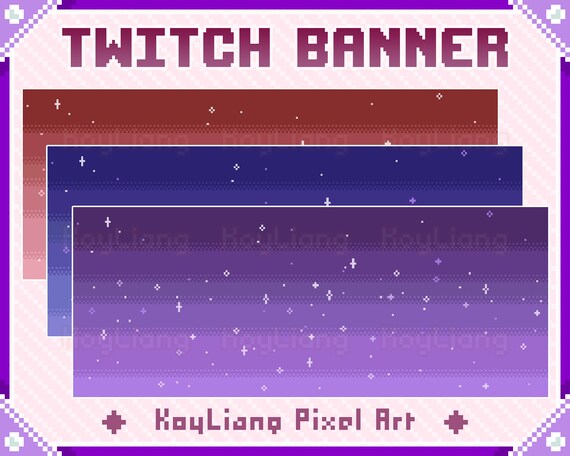 Cute Twitch Banner in 8bit Pixel Style for Channel Profile - Etsy