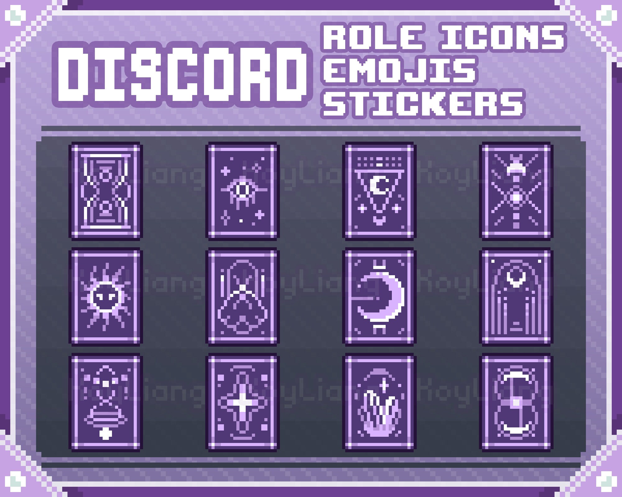 Tarot Role Icons for Discord Server in Retro Pixel Art Style - Etsy