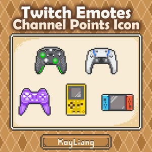ゲーマーエモートパッケージ：Twitchゲームコンソールアイコン、チャンネルポイント報酬