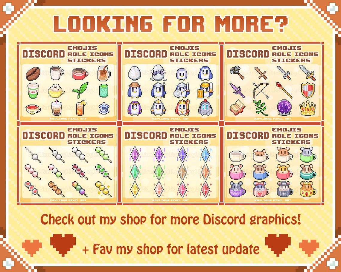 Role Icons or Emojis for Discord Server in Retro Pixel Art - Etsy