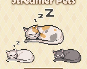 Streamer Pets: Pixel Sleeping Cat