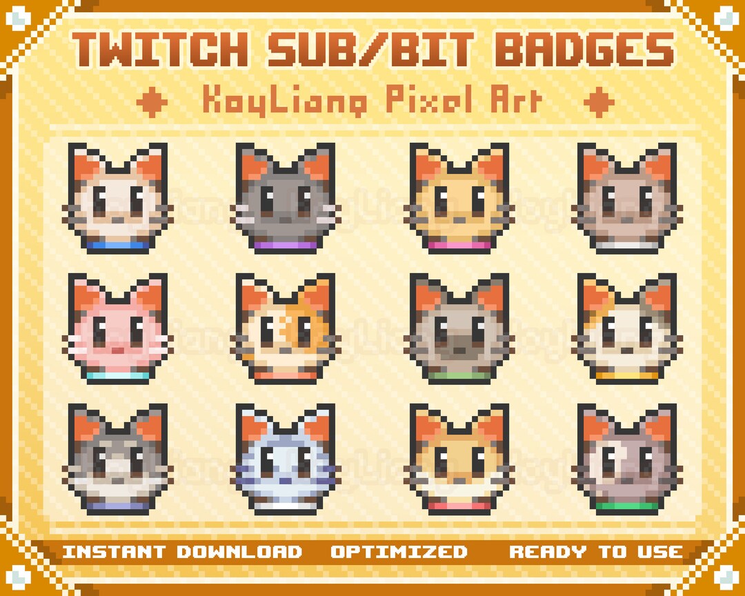 Twitch Sub Badge: Kitty by nicodesign06 on DeviantArt