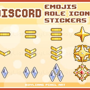 Military Ranks and Insignia for Discord Server | Role Icons, Emotes and Emojis, Golden Army Badges, Pixel Style Stickers