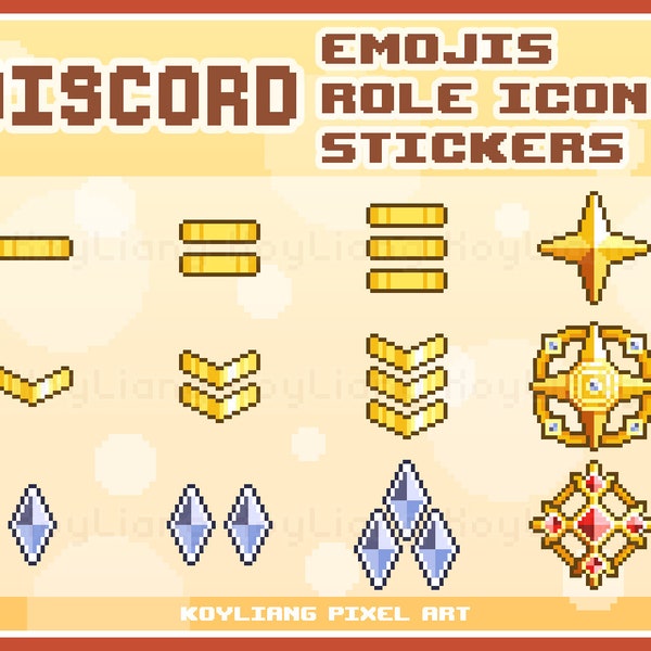 Military Ranks and Insignia for Discord Server | Role Icons, Emotes and Emojis, Golden Army Badges, Pixel Style Stickers