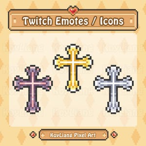 Cross Symbol Emotes - Christian Channel Points Icon, Twitch Religious Icons