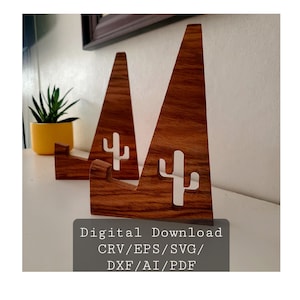 Cutting Board Display, CNC File, CRV,DXF,Ai,Pdf,Eps,Svg, Cactus, Charcuterie, Cutting Board, Cutting Board Stand, Cutting Board Holder