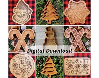 Christmas Bundle, CNC File, CRV,DXF,Ai,Pdf,Eps,Svg, Digital Download, Vcarve, Christmas Tree, Christmas svg, Charcuterie Cnc, Christmas Tray