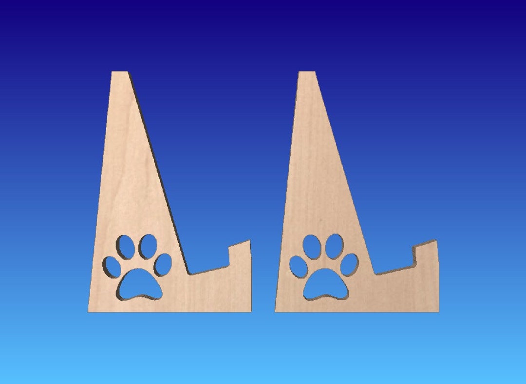 Cutting Board Display, CNC File, Crv,dxf,ai,pdf,eps,svg, Paw Print