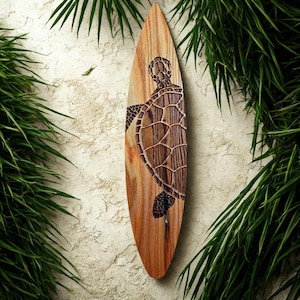 Sea Turtle, Surfboard, Wall Art, Ocean Decor, Turtle, Wall Art, Boho decor, home decor, sign, Surfboard Sign, Beach Decor, Beach House, Sea