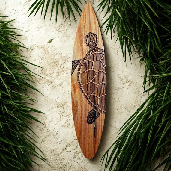 Sea Turtle, Surfboard, Wall Art, Ocean Decor, Turtle, Wall Art, Boho decor, home decor, sign, Surfboard Sign, Beach Decor, Beach House, Sea