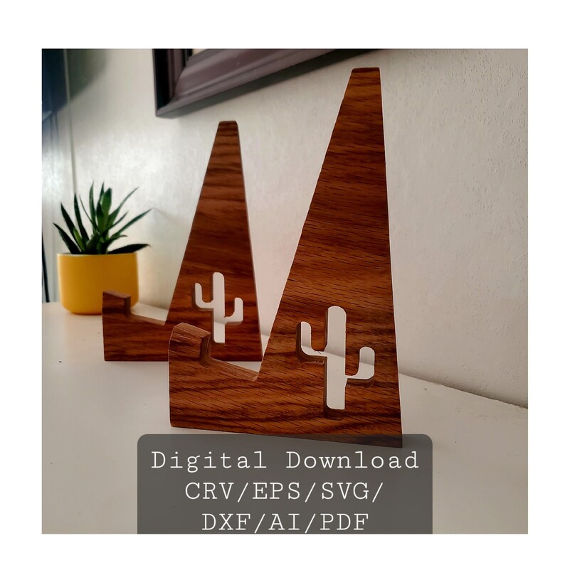 Cutting Board Display, CNC File, Crv,dxf,ai,pdf,eps,svg, Cactus