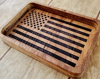 Flag Catchall, US Flag, Catchall, USA, America, Patriotic, Tray, American, Home Decor, Office Gift, Patriotic Gift, American Flag, Wood tray