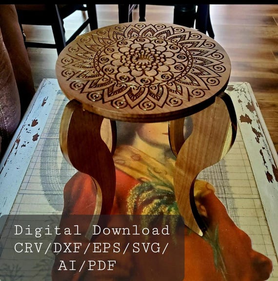 Table, CNC File, CRV,DXF,Ai,Pdf,Eps,Svg, Digital Download, Table Cnc, Cnc Furniture, Cnc File Furniture, Cnc files, Vcarve, Mandala Svg, cnc