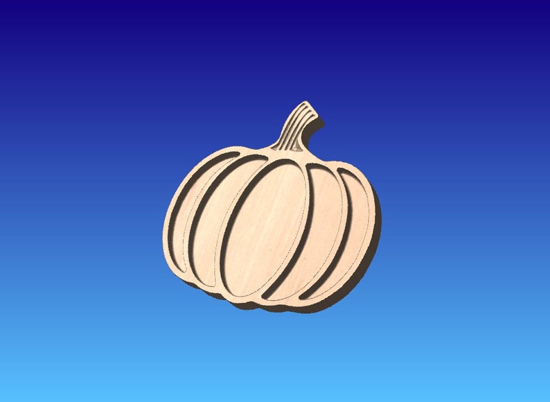 May include: A wooden pumpkin-shaped serving tray with a natural wood finish. The tray has a carved design that resembles a pumpkin with a stem.