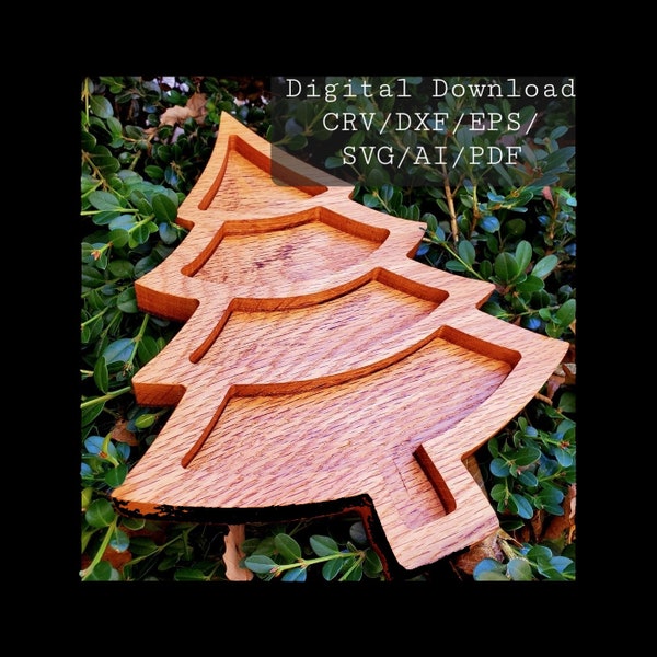 Christmas Charcuterie Board, CNC File, CRV,DXF,Ai,Pdf,Eps,Svg, Digital Download, Vcarve, Christmas Tree, Christmas svg, Charcuterie Cnc, cnc