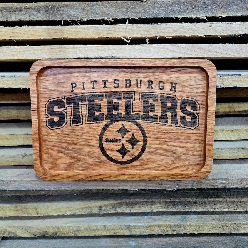 Steelers, Pittsburgh, Catchall Tray, Food Safe, Charcuterie board, cheese board, Steelers Fan, Football, Tray, Serving tray, Steelers gift image 3