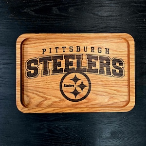 Steelers, Pittsburgh, Catchall Tray, Food Safe, Charcuterie board, cheese board, Steelers Fan, Football, Tray, Serving tray, Steelers gift image 1