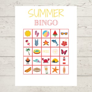 Summer Bingo Game