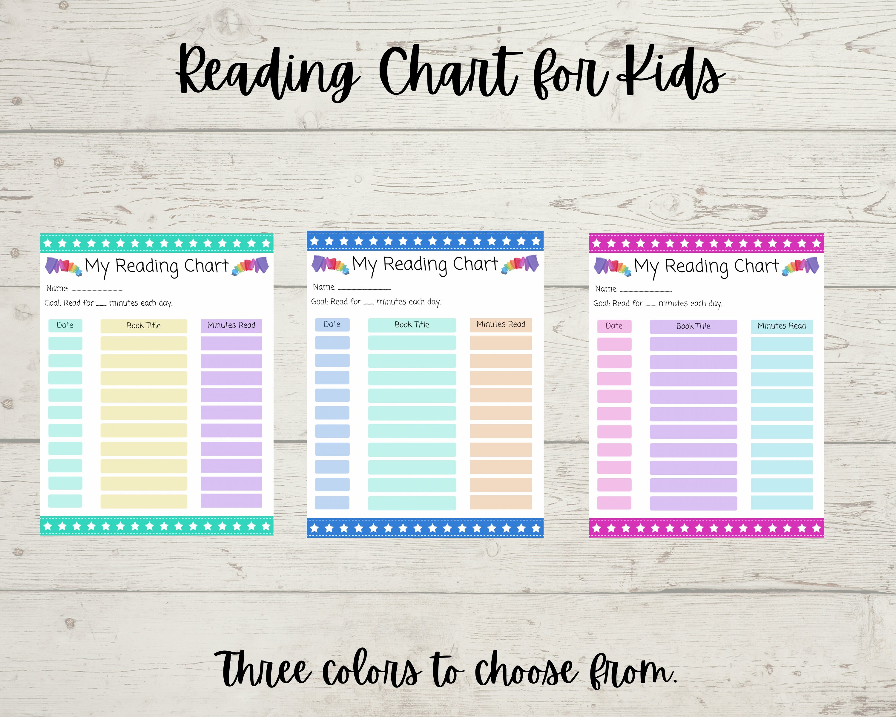 Reading Log for Kids